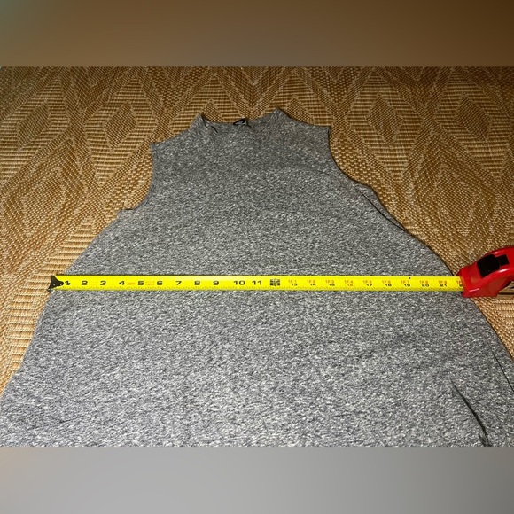Mercer & Madison Women's Mock Neck Sleeveless Grey Sweater Dress, Size XS - Picture 7 of 8